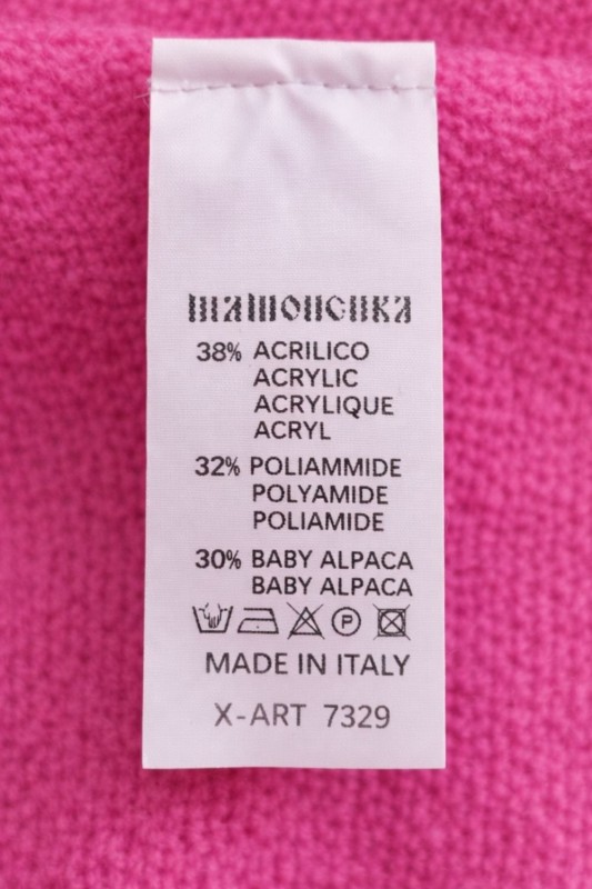 Sweter damski różowy z dekoltem V miękki alpaka Włoski One Size