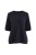 Sweter damski czarny oversize krótki rękaw miękki włoski Uni