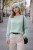 Sweter damski miętowy oversize włoski miękki One size