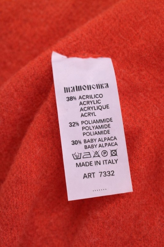 Sweter damski pomarańczowy alpaka Made in Italy luźny kardigan Uni