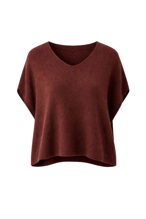 Sweter damski brązowy oversize miękki Made in Italy One Size
