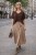 Sweter damski brązowy oversize miękki Made in Italy One Size