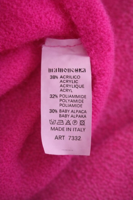 Sweter kardigan damski różowy Baby Alpaka 30% Włoski na guziki Uni