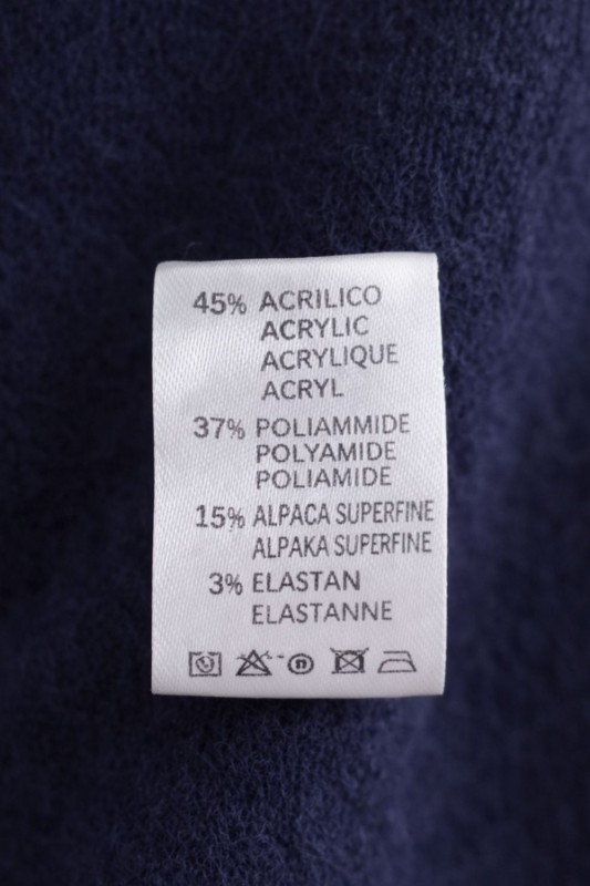 Sweter damski granatowy oversize miękki Made in Italy One Size