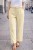 Spodnie damskie żółto-białe paski bawełna Italy casual One Size