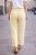 Spodnie damskie żółto-białe paski bawełna Italy casual One Size