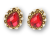 Klipsy damskie czerwone w stylu vintage