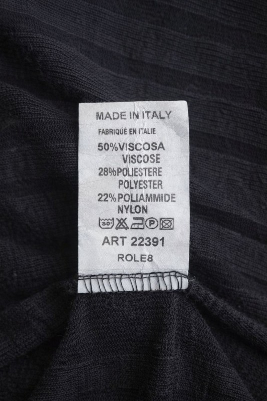 Sukienka damska czarna dzianinowa oversize prążkowana Made in Italy luźna
