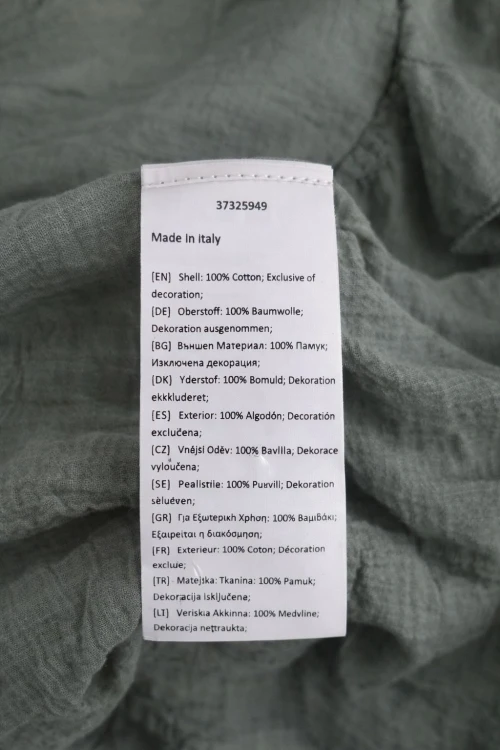 Bluzka damska khaki boho falbanki zwiewna M