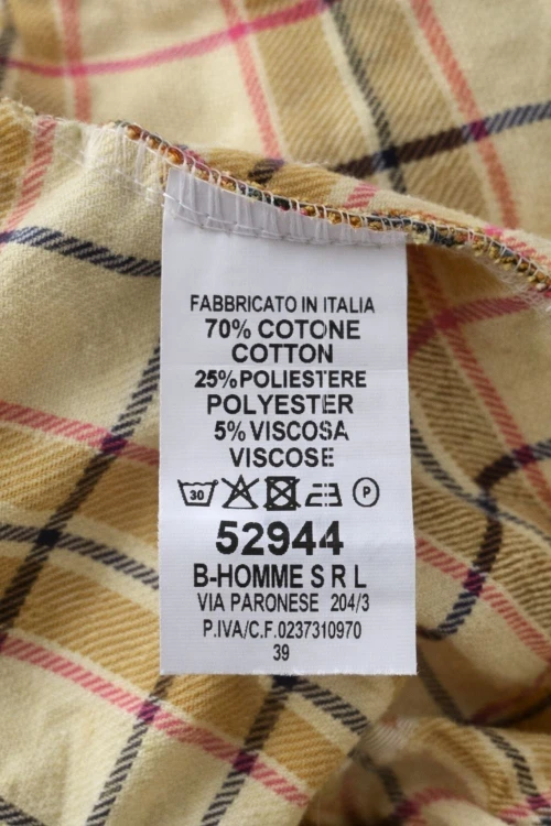Spodnie damskie w kratę żółte z kieszeniami gumka w pasie Włoski Styl