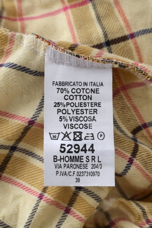 Spodnie damskie w kratę żółte z kieszeniami gumka w pasie Włoski Styl