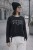 Bluza Damska z Nadrukiem Czarna – Regulowany Dół Streetwear M