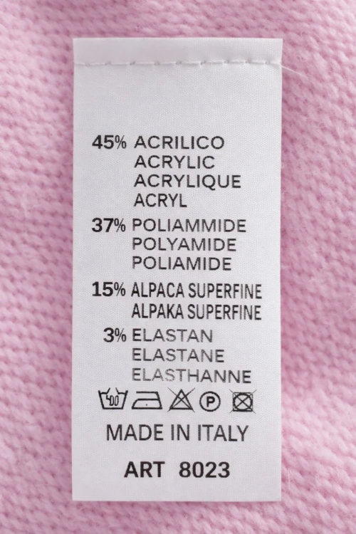 Sweter damski liliowy z półgolfem miękki ciepły Made in Italy Uni
