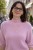 Sweter damski liliowy z półgolfem miękki ciepły Made in Italy Uni