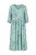 Sukienka damska midi zielona w kwiaty V-neck oversize lekka wiosna lato