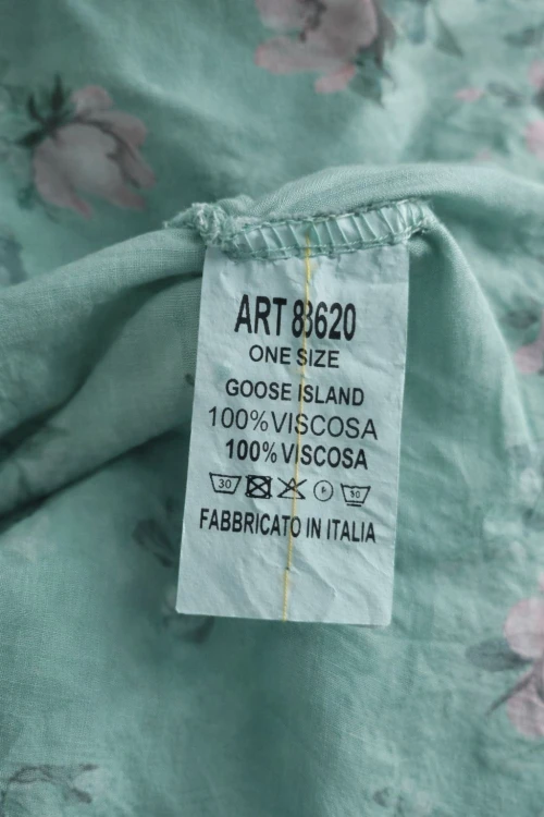 Sukienka damska midi zielona w kwiaty V-neck oversize lekka wiosna lato