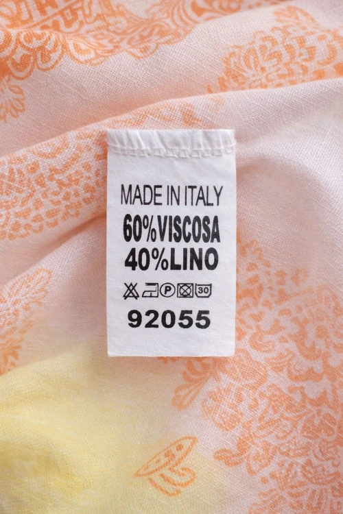 Sukienka damska boho V-neck lekka wiskoza len Made in Italy Uni