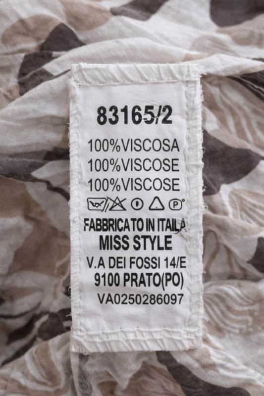 Sukienka damska brązowa oversize wzorzysta ITALY luźna midi boho