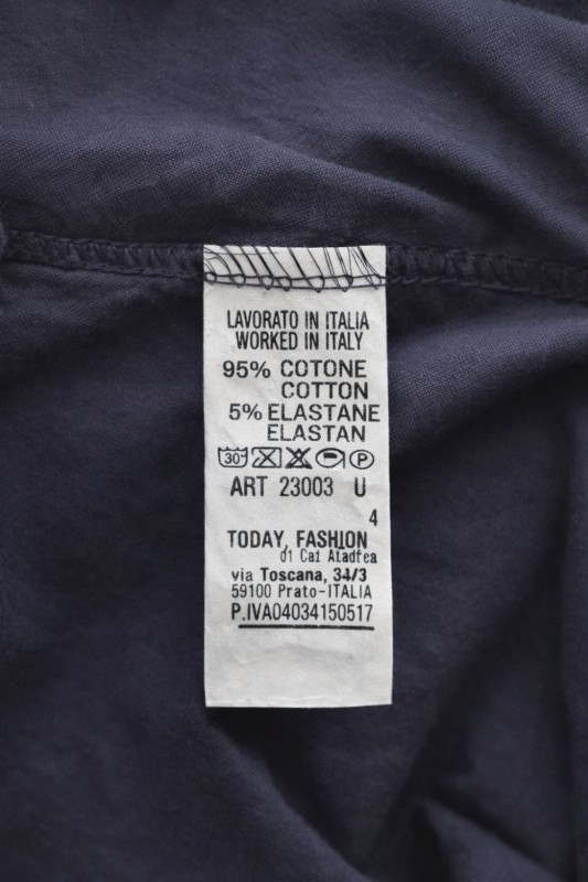 Bluzka damska asymetryczna oversize granat Made in Italy Uni