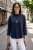 Bluzka damska asymetryczna oversize granat Made in Italy Uni