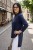 Bluzka damska asymetryczna oversize granat Made in Italy Uni