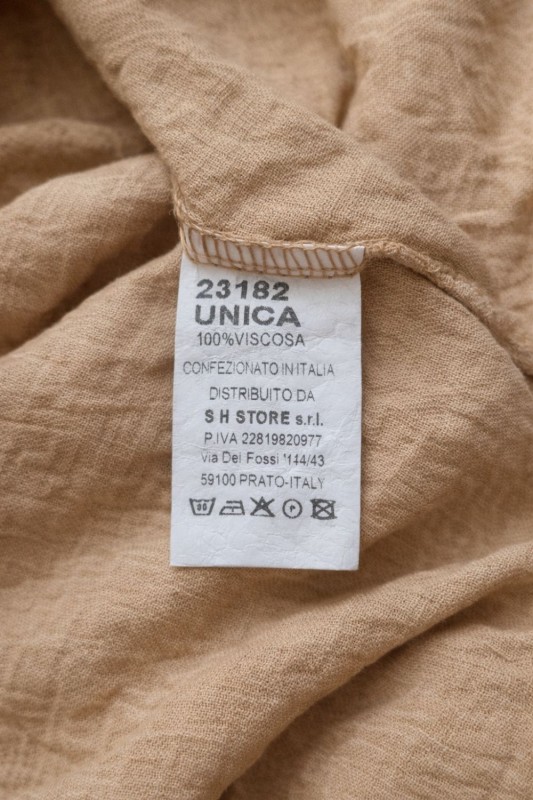 Komplet Damski wiskoza beżowy elegancki casual Made in Italy Uni