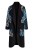 Płaszcz damski wełniany 80% WOOL włoski oversize turkusowy wzór Uni