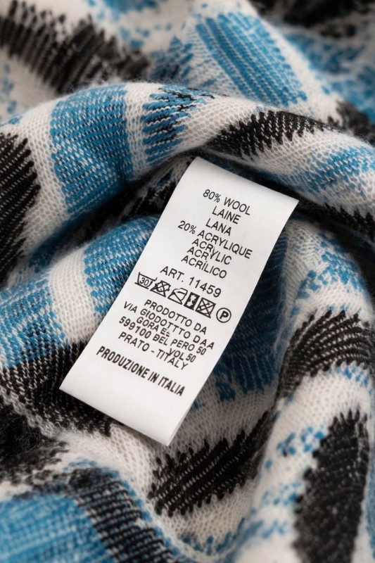 Płaszcz damski wełniany 80% WOOL włoski oversize turkusowy wzór Uni