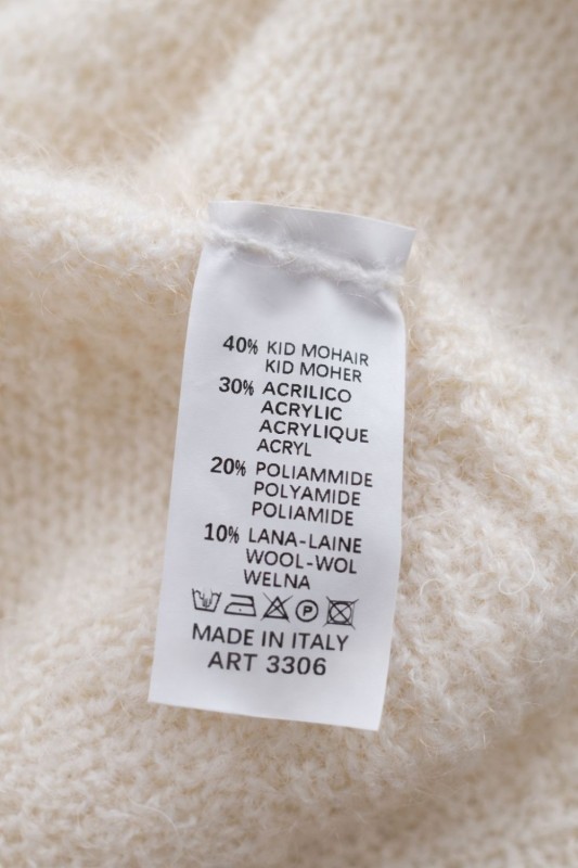 Sweter damski kamizelka 40% moher kremowa ITALY miękka oversize