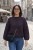 Sweter damski ciemny brąz alpaka cekiny włoski oversize miękki One Size