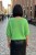 Sweter damski zielony neon 20% moher oversize miękki Uni