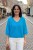 Sweter damski turkusowy 20% moher oversize miękki Uni