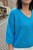 Sweter damski turkusowy 20% moher oversize miękki Uni