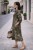 Sukienka damska khaki boho oversize wzory mandala luźna sztruksowa Italy