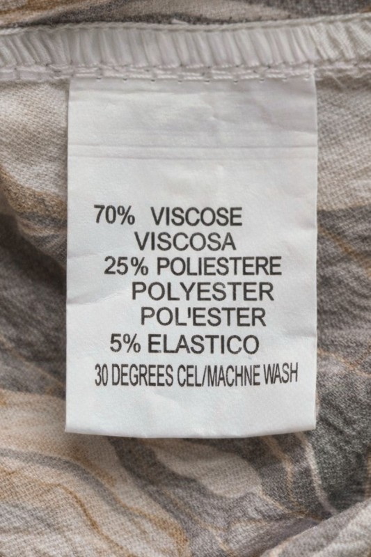 Spodnie damskie wzorzyste liście casual gumka kieszenie Italy XL