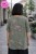 Bluzka damska bawełniana khaki kwiaty oversize luźna boho Uni