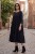 Sukienka Damska sztruksowa czarna oversize MADE IN ITALY midi Uni