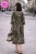Sukienka damska khaki boho oversize wzory mandala luźna sztruksowa Italy