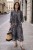 Sukienka damska grafit boho oversize wzory mandala luźna sztruksowa Italy