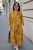 Sukienka damska musztardowa boho oversize wzory mandala luźna sztruksowa Italy