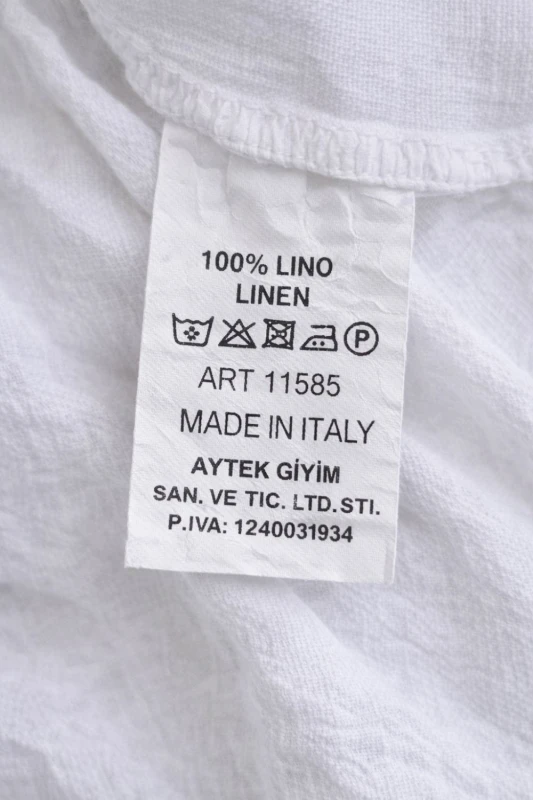 Spodnie damskie białe 100% len casual Italy luźne Uni