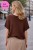 Sweter damski brązowy oversize miękki Made in Italy One Size