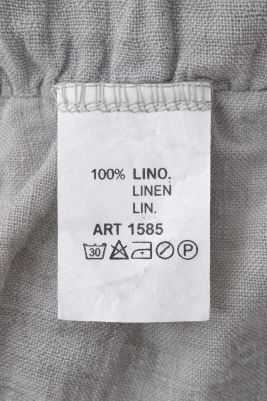 Spodnie damskie beżowe 100% len casual Italy luźne Uni