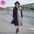 Sukienka koszulowa czarna MIDI z printem liter Oversize S/M