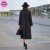Sukienka koszulowa czarna MIDI z printem liter Oversize M/L
