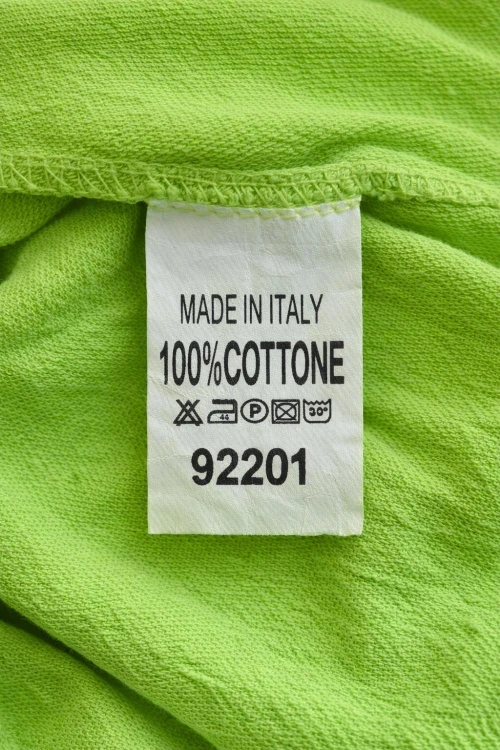 Bluzka tunika damska oversize jasnozielona 100% bawełna Made in Italy luźna casual