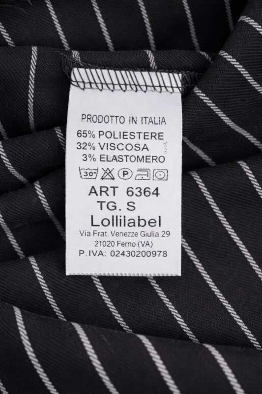 Spodnie damskie eleganckie szerokie czarne w paski L