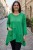 Bluzka tunika damska oversize zielona 100% bawełna Made in Italy luźna casual