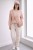 Sweter damski jasnoróżowy ze srebrną nitką moher Italy oversize miękki