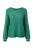 Sweter damski ciemnozielony ze srebrną nitką moher Italy oversize miękki